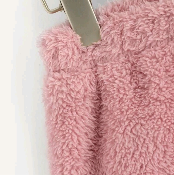 Cartoon Print Teddy Coat and Shorts Pijama Set - Picture 4 of 6